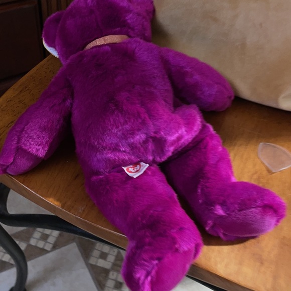 Beanie Baby/Buddy Plush Fuchsia Millenium Bear with Tag - Picture 6 of 7